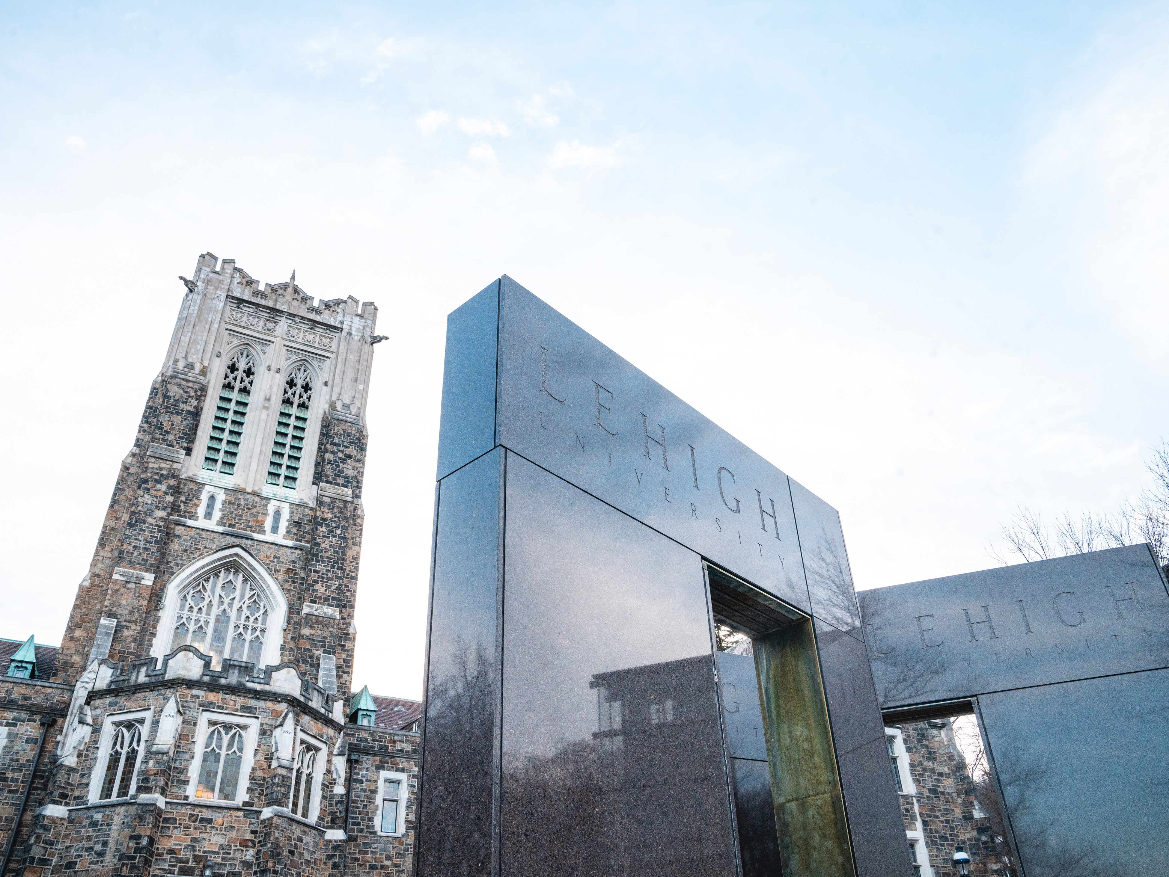 Lehigh University Alumni Memorial Building and Water Fountain